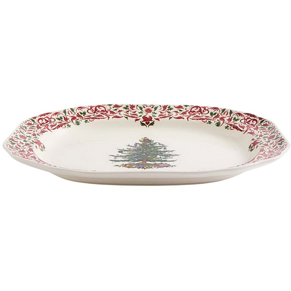Блюдо "Елка" Spode Christmas Tree Yuletide 35,5 см, прямоугольное