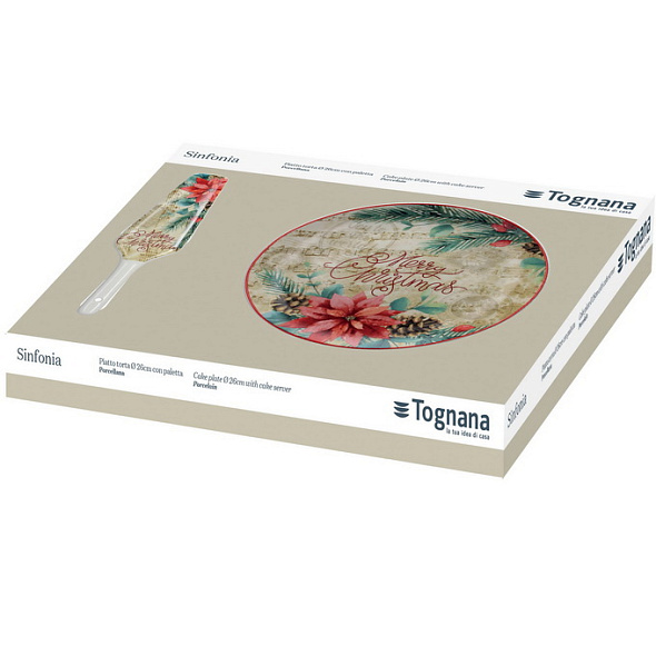 Блюдо для торта с лопаткой Madison Sinfonia 26 см