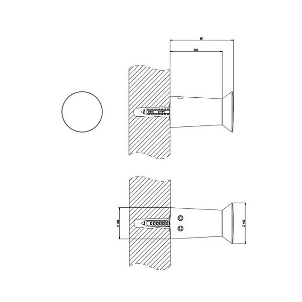 Крючок Gessi Cono 45521.299, черный