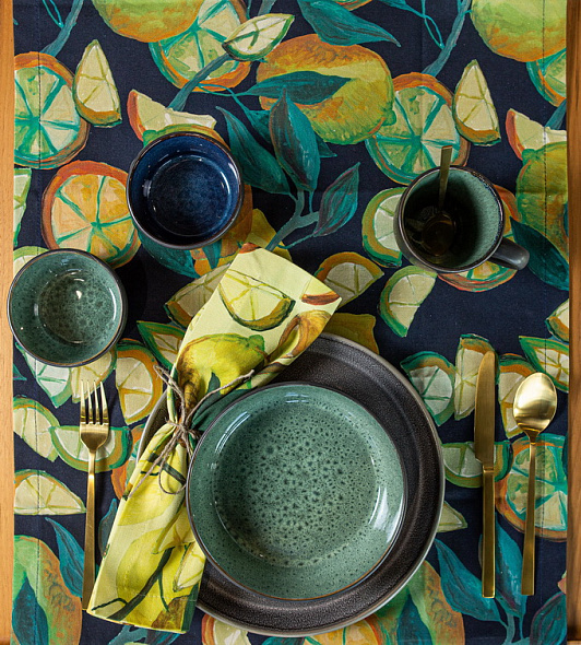 Салатник Bitz 18 см, цвет черный/зеленый