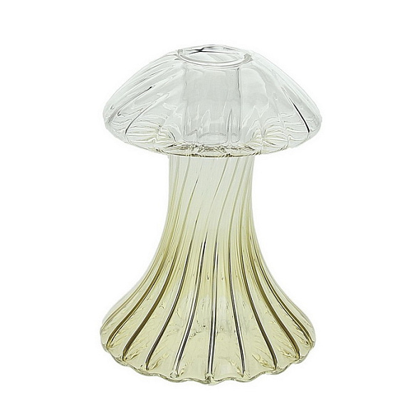 Подсвечник Glass Design Mushroom 15 см, желтый