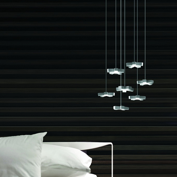 Светильник подвесной Nemo Silver Light System 25х25х190 см, цвет белый