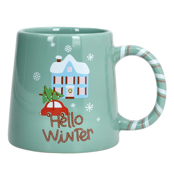 Кружка Hello Winter 400 мл, голубая
