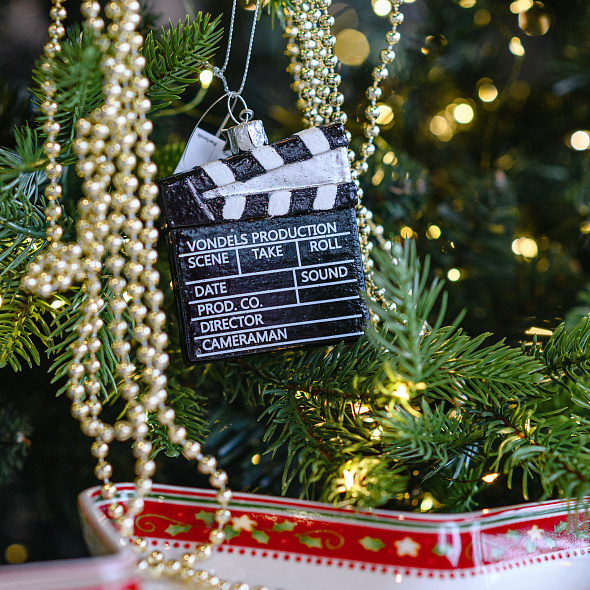 Елочная игрушка "Кинохлопушка" 5 см