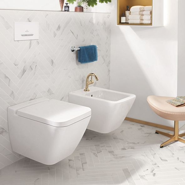 Биде подвесное Villeroy & Boch Finion 56х38, CeramicPlus, 446500R1