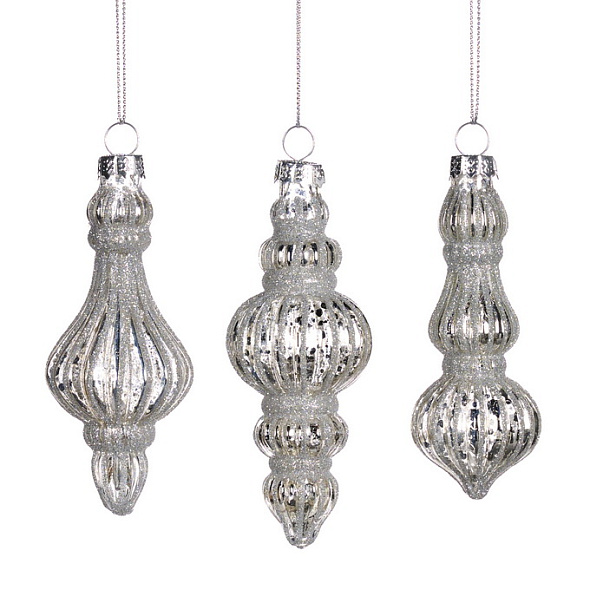 Елочная игрушка "Сосулька" 11 см, в ассортименте