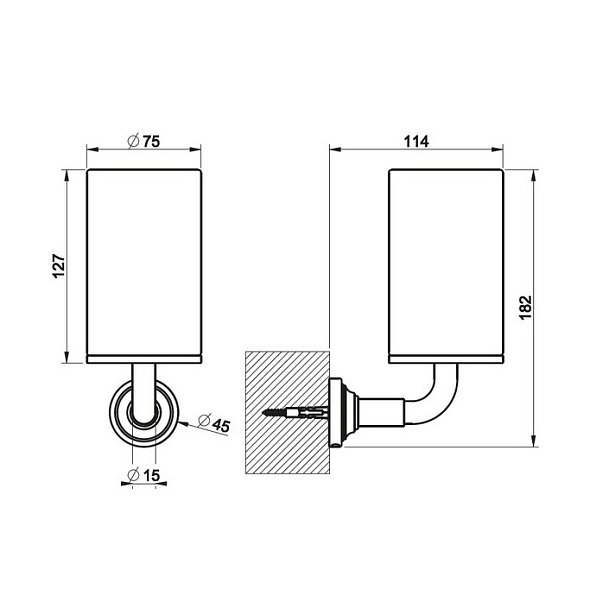 Стаканчик Gessi Venti20 65407.031, хром