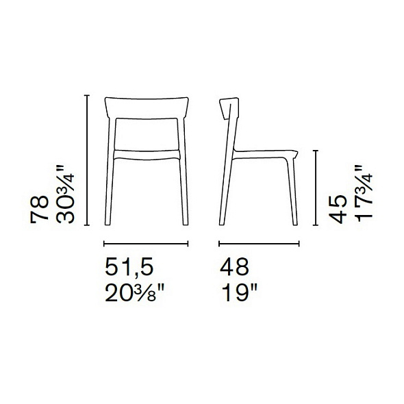 Стул Calligaris Skin CS1391, Matt Taupe