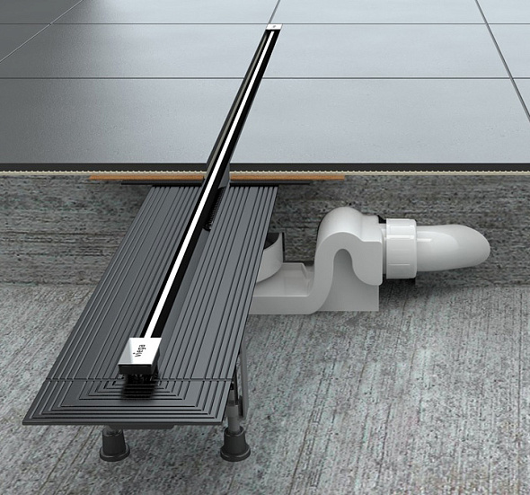 Душевой трап Viega Advantix Vario 704353, 30-120 см, с матовой вставкой