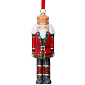 Елочная игрушка "Щелкунчик в красном сюртуке" 10 см