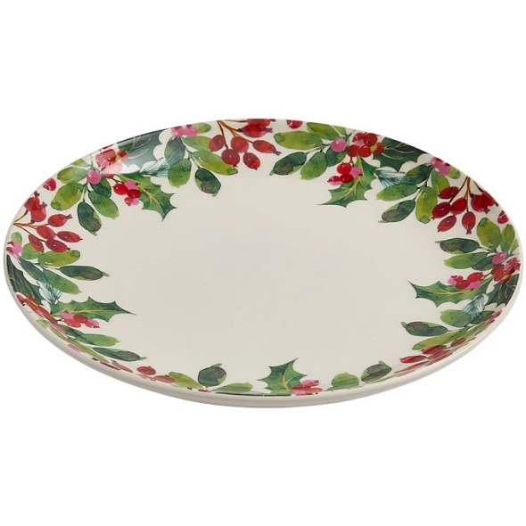 Тарелка столовая Botanic Garden Christmas Holly 27,5 см, орнамент