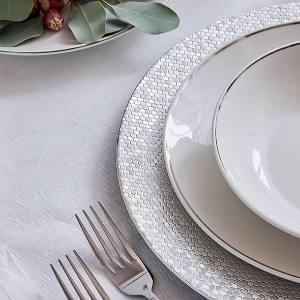 Набор посуды на 6 персон Metropolis Fascetta Platino, 18 предметов