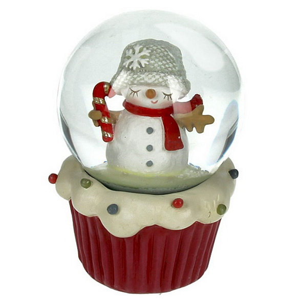 Снежный шар "Снеговик" 15 см