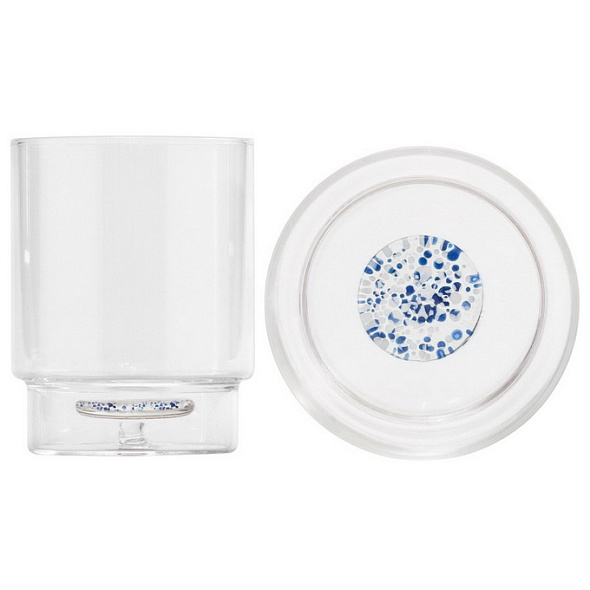 Стакан Teca Terrazzo 350 мл, синий/белый