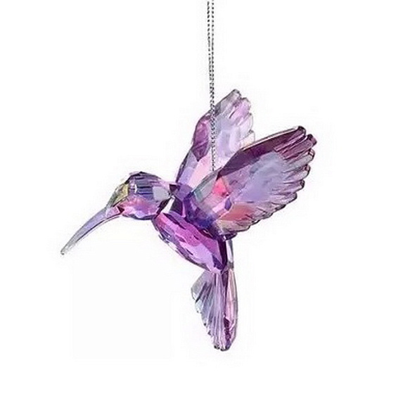 Елочная игрушка "Колибри" 10,2 см, фиолетовая