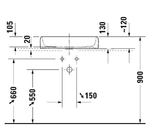 Раковина накладная Duravit Qatego 40х60 2383600079