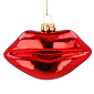 Елочная игрушка "Красные губы" 6х10 см
