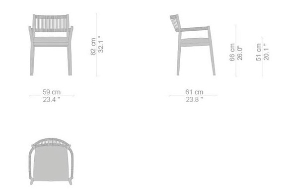 Стул Cassina Dine Out, c подушкой