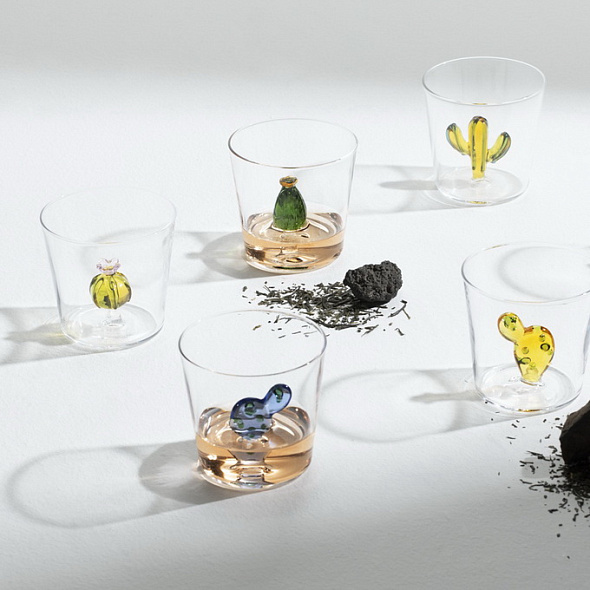 Стакан Desert Plants 350 мл, янтарный цветок