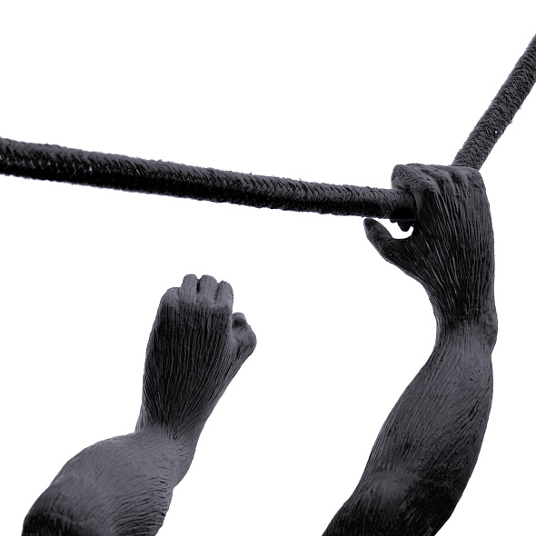 Лампа подвесная Seletti Monkey Lamp Swing Outdoor 44 см, черная