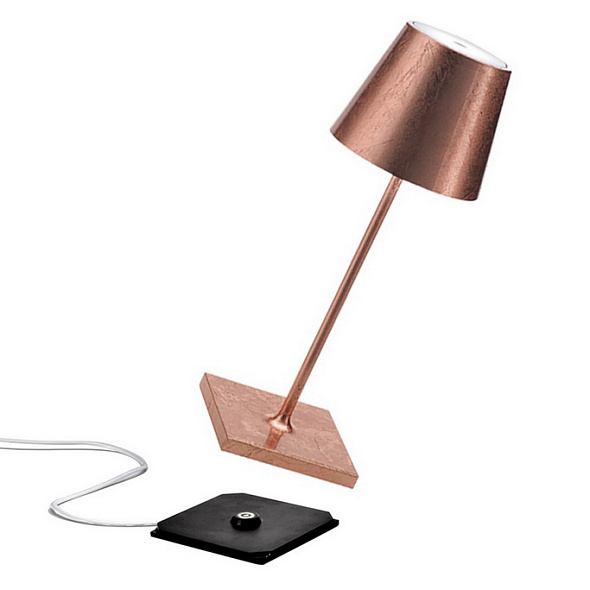 Лампа настольная Zafferano Poldina Pro Mini 30 см, цвет медь