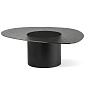 Стол Calligaris Mushroom 110х87, стекло, Black / Smoke Grey