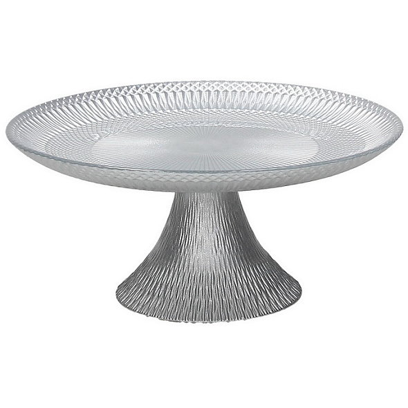 Блюдо на ножке Natale Lust 21 см, цвет серебро