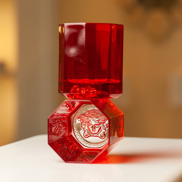 Набор бокалов для виски Versace Medusa Lumiere Rhapsody, 2 шт, цвет красный