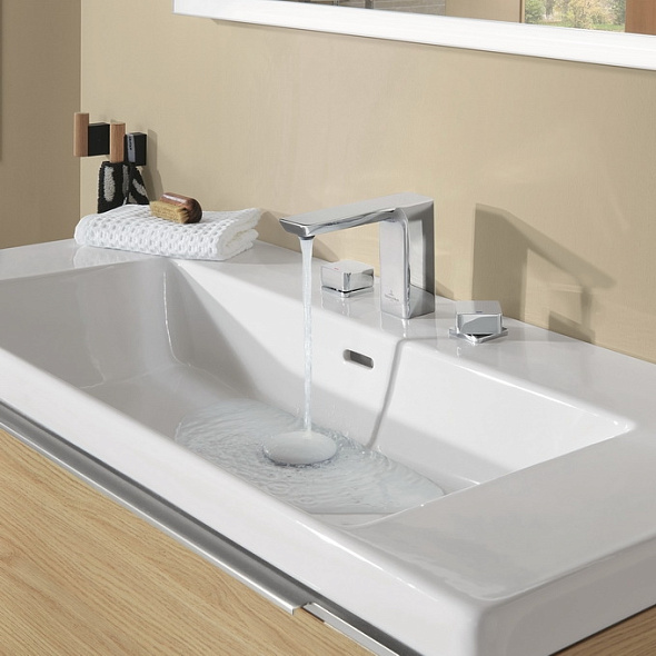 Раковина подвесная Villeroy & Boch Subway 3.0 100х47, CeramicPlus, 4A70A5R1, из TitanCeram