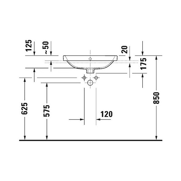 Раковина Duravit No.1 55х44 03555500272, встраиваемая, белая