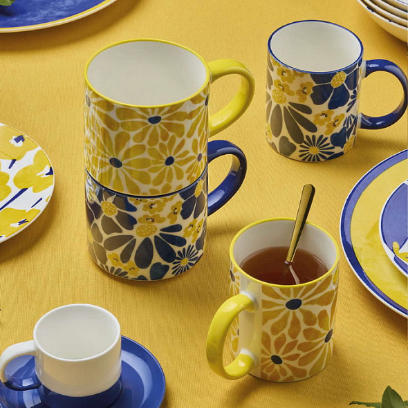Чашка для завтрака Marisol 450 мл, желтая