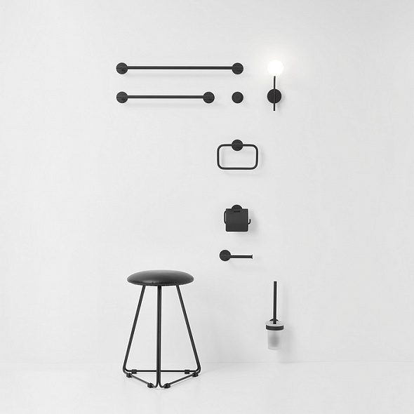 Полотенцедержатель Decor Walther Basic 0531260, черный матовый