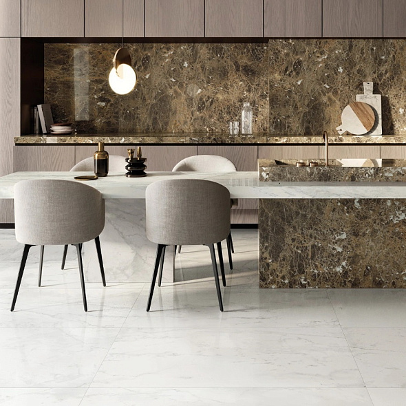 Керамогранит Italon Charme Deluxe 80х80 Naturale, Bianco Michelangelo, 9 мм