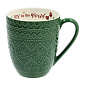Кружка Joy to the world 410 мл, зеленая