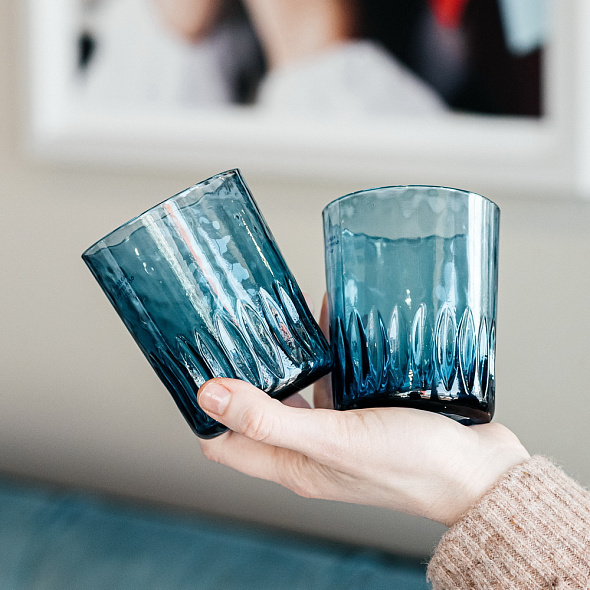 Стакан Glass Serena 320 мл, бирюзовый