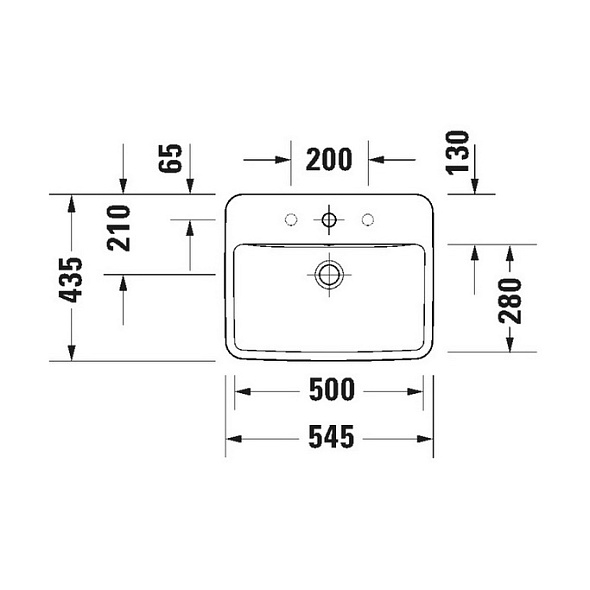 Раковина Duravit No.1 55х44 03555500272, встраиваемая, белая