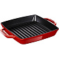Сковорода-гриль с двумя ручками Grills 23х23 см, вишневая