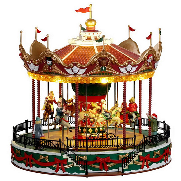 Фигурка музыкальная "Карусель Санты" 27х27,5х26,8 см