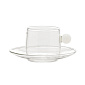 Чашка кофейная с блюдцем Bilia 120 мл, белая