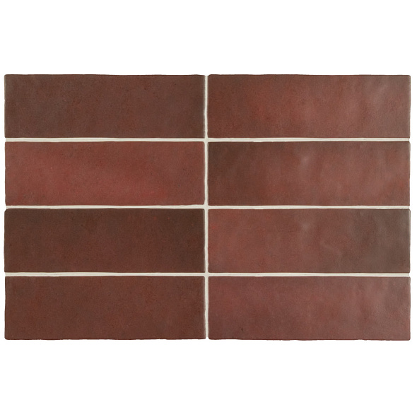 Плитка керамическая Equipe Magma 6,5х20, Burgundy, 8 мм