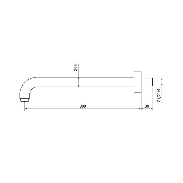 Вывод для душа iB Rubinetti Shower Head 316 P3059BM, черный матовый