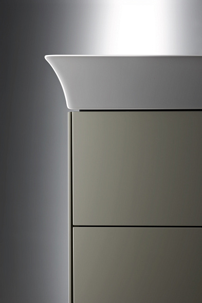 Тумба с раковиной Duravit White Tulip 105х49, с системой разделителей, серо-коричневая