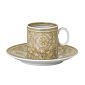 Чашка для эспрессо с блюдцем Versace Barocco Beige 100 мл