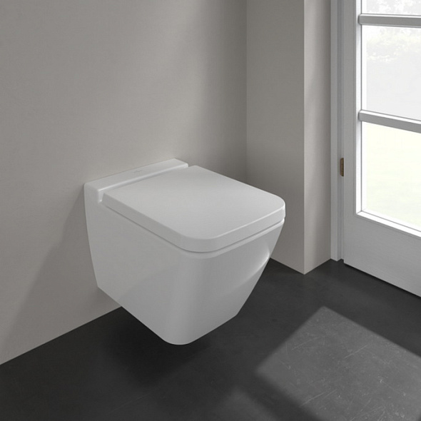 Унитаз подвесной Villeroy & Boch Finion 56х37, CeramicPlus, 4664R0R1, с сиденьем