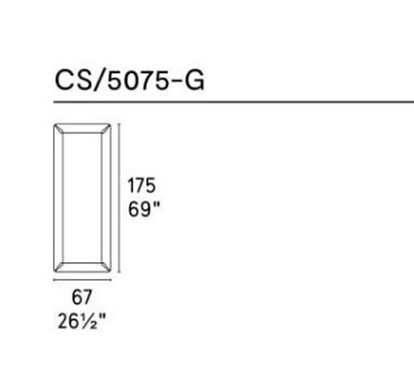 Зеркало Calligaris Pleasure 67х175 Frame Smoke Grey
