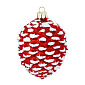 Елочная игрушка "Шишка" 8 см, цвет красный
