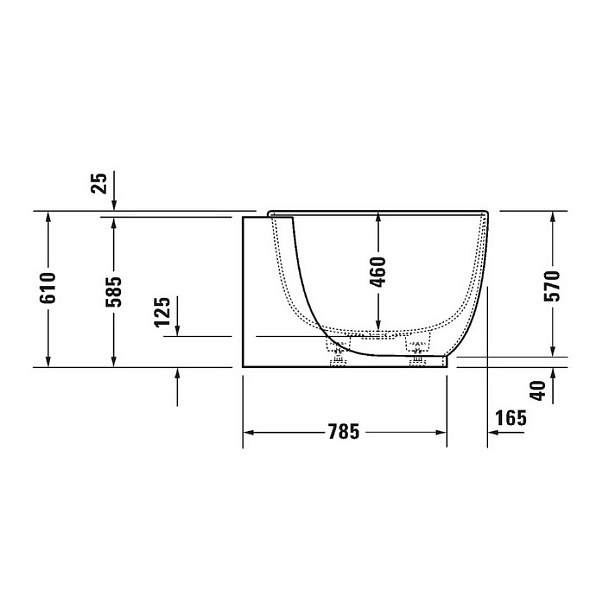 Ванна Duravit Luv 185х95 700432000000000, DuraSolid®, правый угол, белая