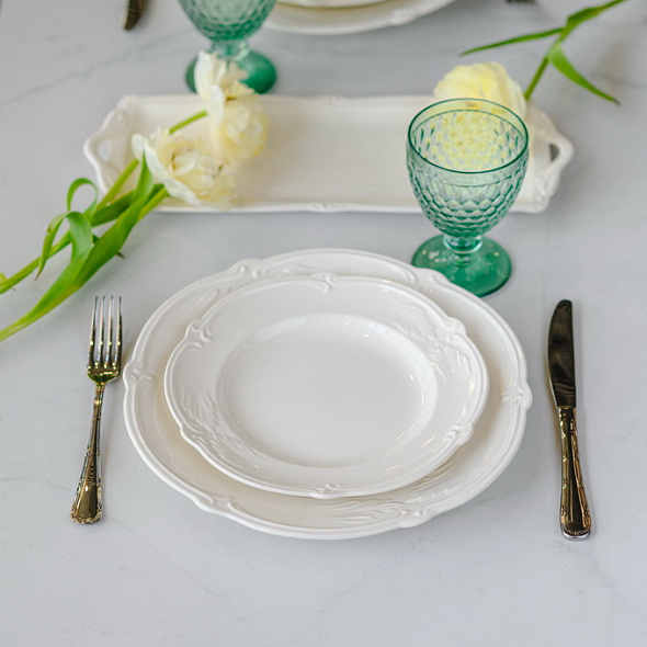 Набор тарелок салатных Rocaille Blanc 22,4 см, 4 шт
