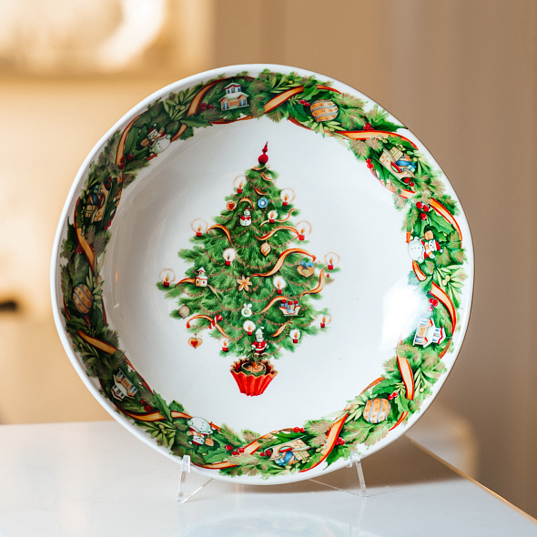 Тарелка глубокая "Ель" Italian tradition 22,5 см