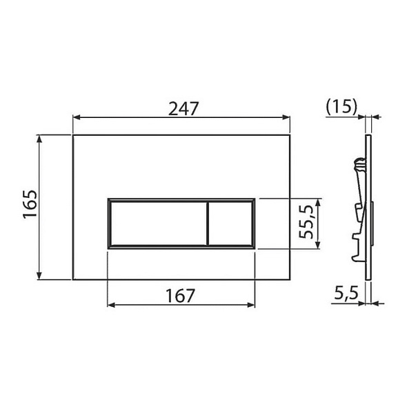 Панель смыва Alca Thin M57-RG-M, красное золото